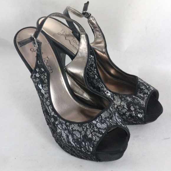 Touch of Nina Peep Toe Slingback Platform Heel - Picture 5 of 8